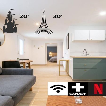 Calme Absolu, Terrasse Et Parking Entre Paris Et Disney Vaires-sur-Marne Ngoại thất bức ảnh